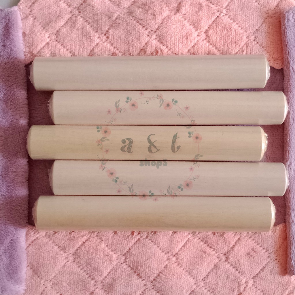 Rolling Pin Penggilas Adonan Rolling Kayu Gmelina 25CM Kayu Jati Putih Gmelina Kualitas Nomor 1