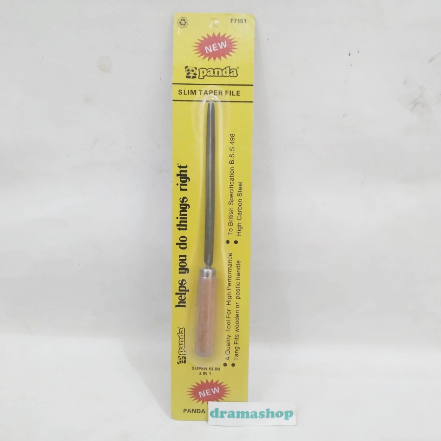 Alat Kikir Besi Gergaji Needle Slim Taper File 4&quot; 4 inch gagang kayu