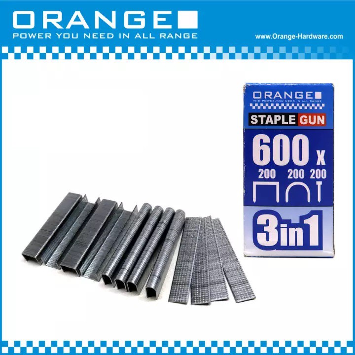 Orange Isi Refill Steples Gun 3 in 1 / Isi Steples Tembak 3 In 1