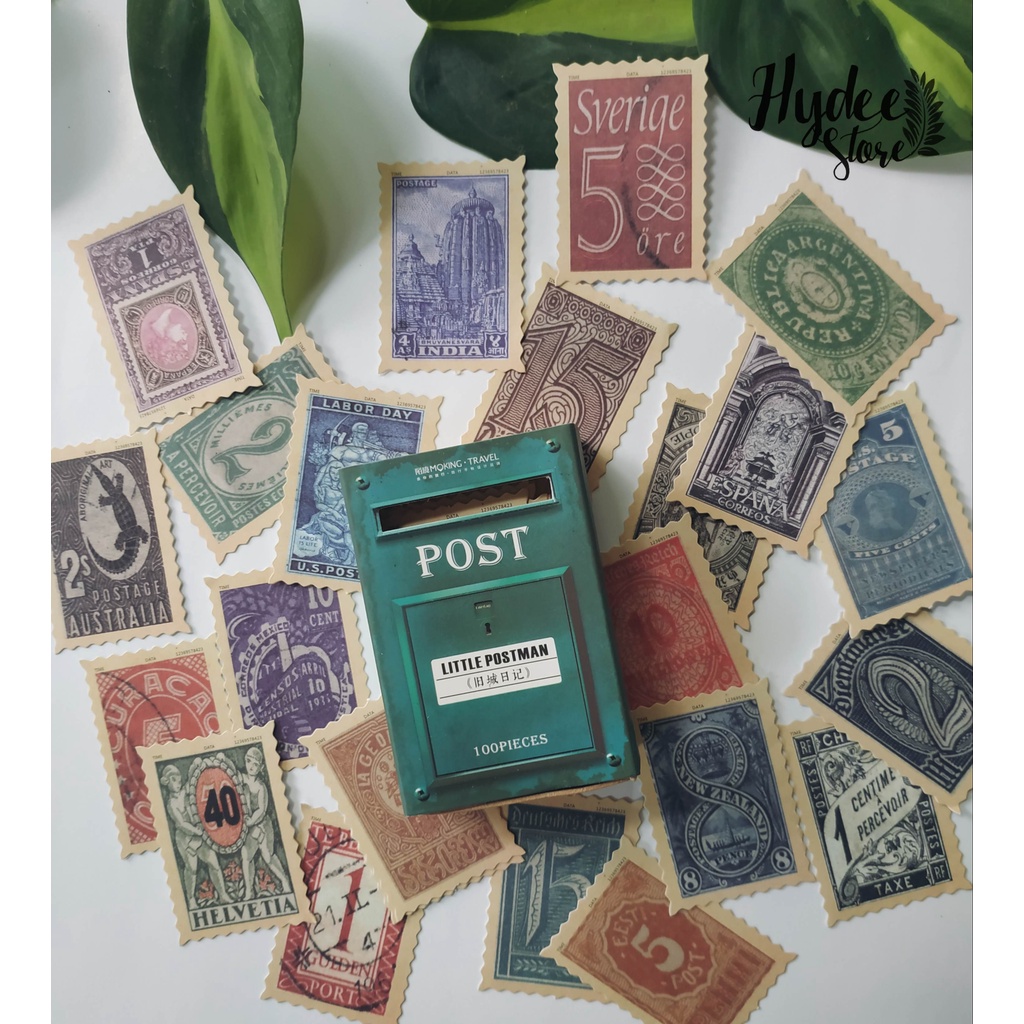 

5pcs/ Deco Sticker vintage sticker/ sticker journaling scrapbook journal kit/ stiker jurnaling kit stiker vintage aesthetic / ST-VK-100