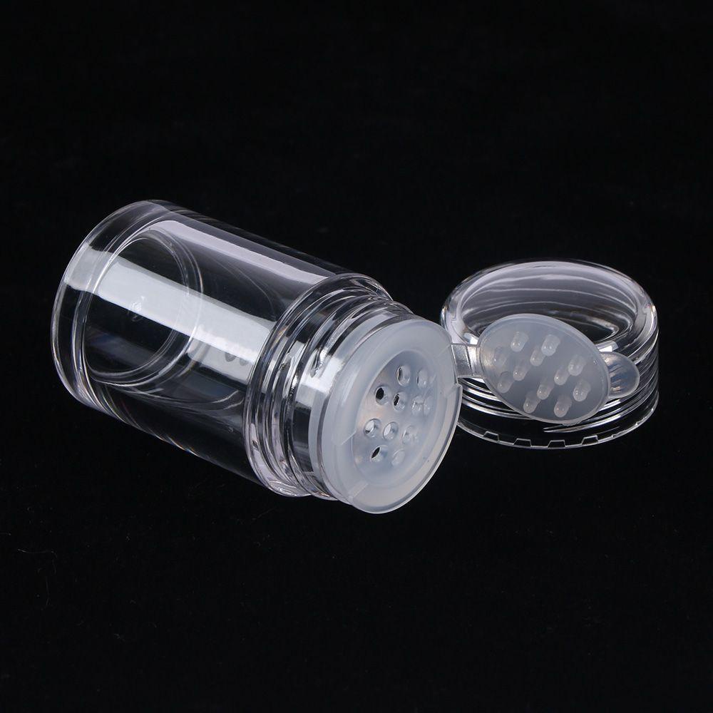 MXBEAUTY 10ml Cosmetic Bottle Clear Cosmetic Sifter Loose Powder Jars Refillable Bottles 1Pc Empty Bottle DIY Screw Lid Makeup Tools