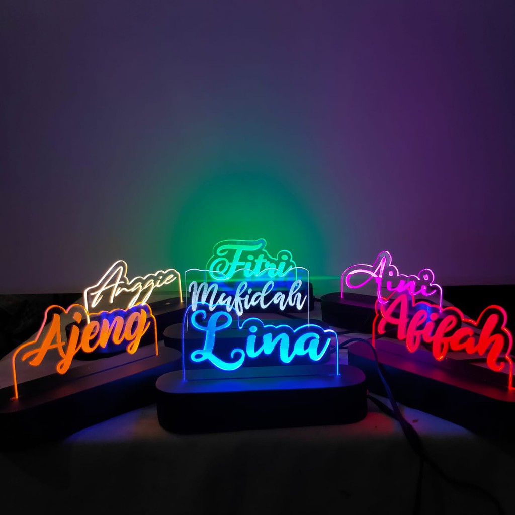 10x5 cm LAMPU AKRILIK CUSTOM | LAMPU TIDUR | DEKORASI |KADO AESTHETIC