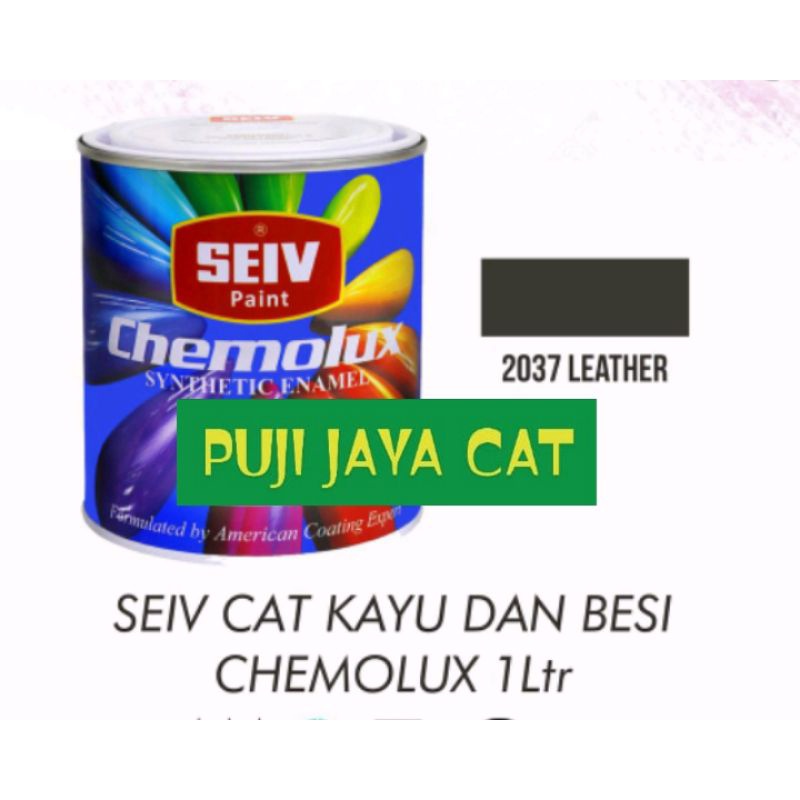 SEIV 2037M LEATHER DOFF COKLAT TUA CAT BESI DAN KAYU 1L