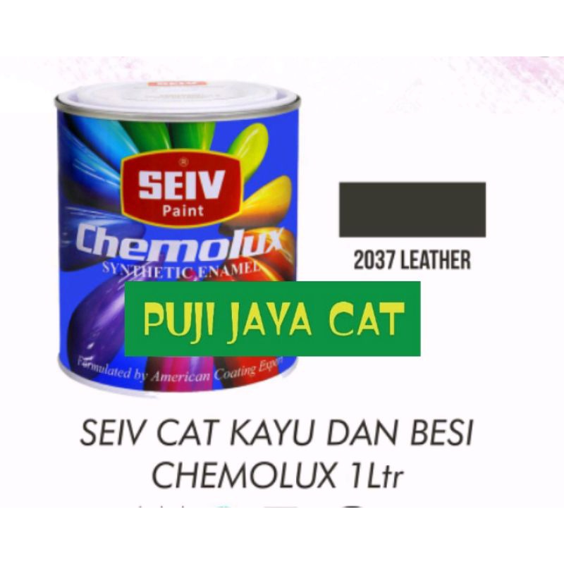 SEIV 2037 LEATHER COKLAT TUA CAT BESI DAN KAYU 1L