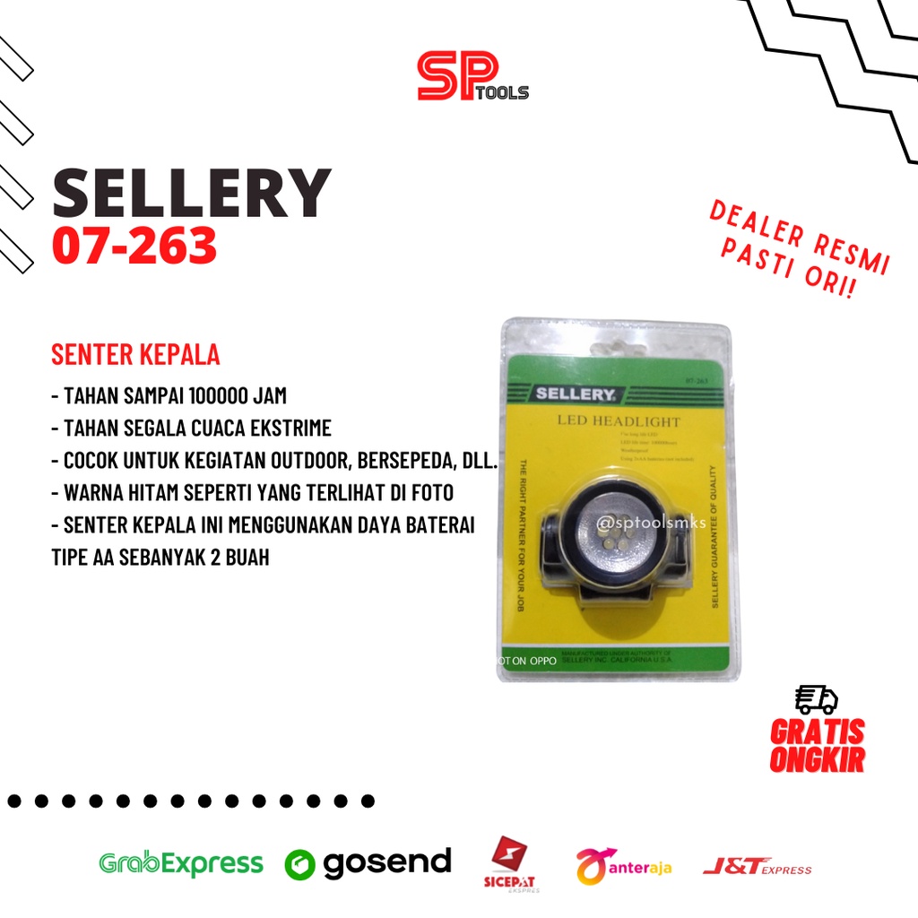 SENTER KEPALA LED / HEADLAMP WEATHERPROOF SELLERY CUCI GUDANG