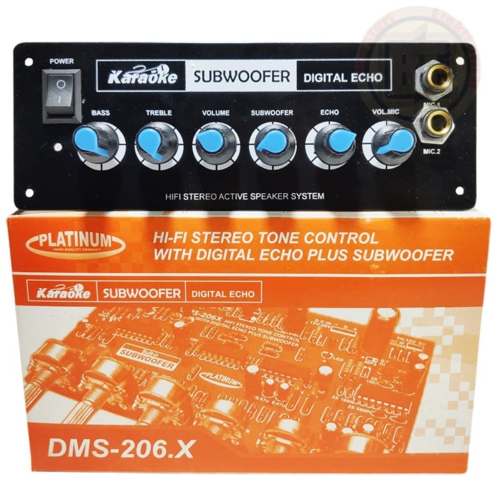 KIT Tone Control Digital MIC Echo Plus Subwoofer Platinum DMS-206.X