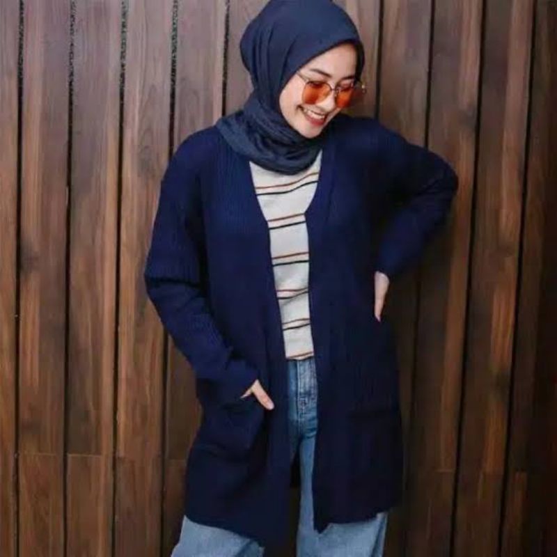 SWEATER RAJUT CEWE MURAH|CARDIGAN LONG PASTEL|TERMURAH