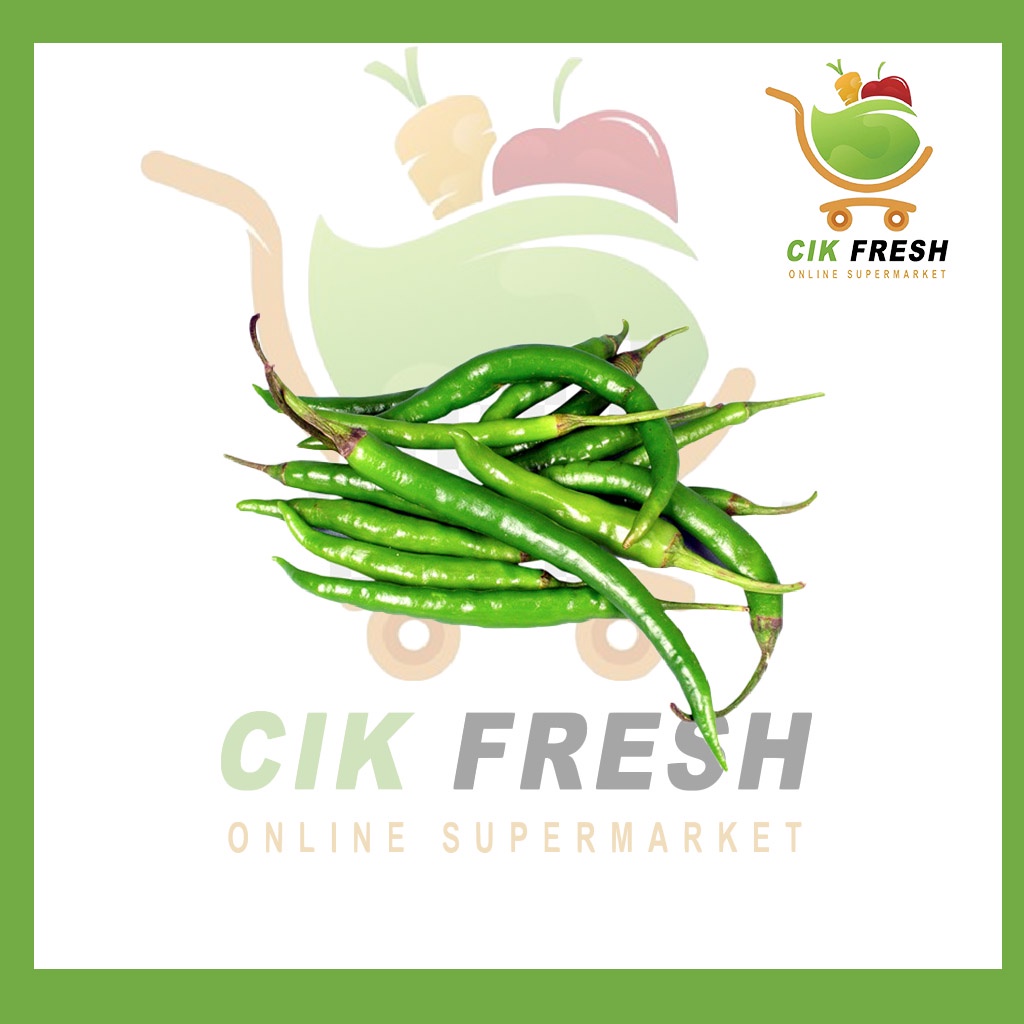 

Cabe Cabai Hijau Keriting 500 gr Cikfresh