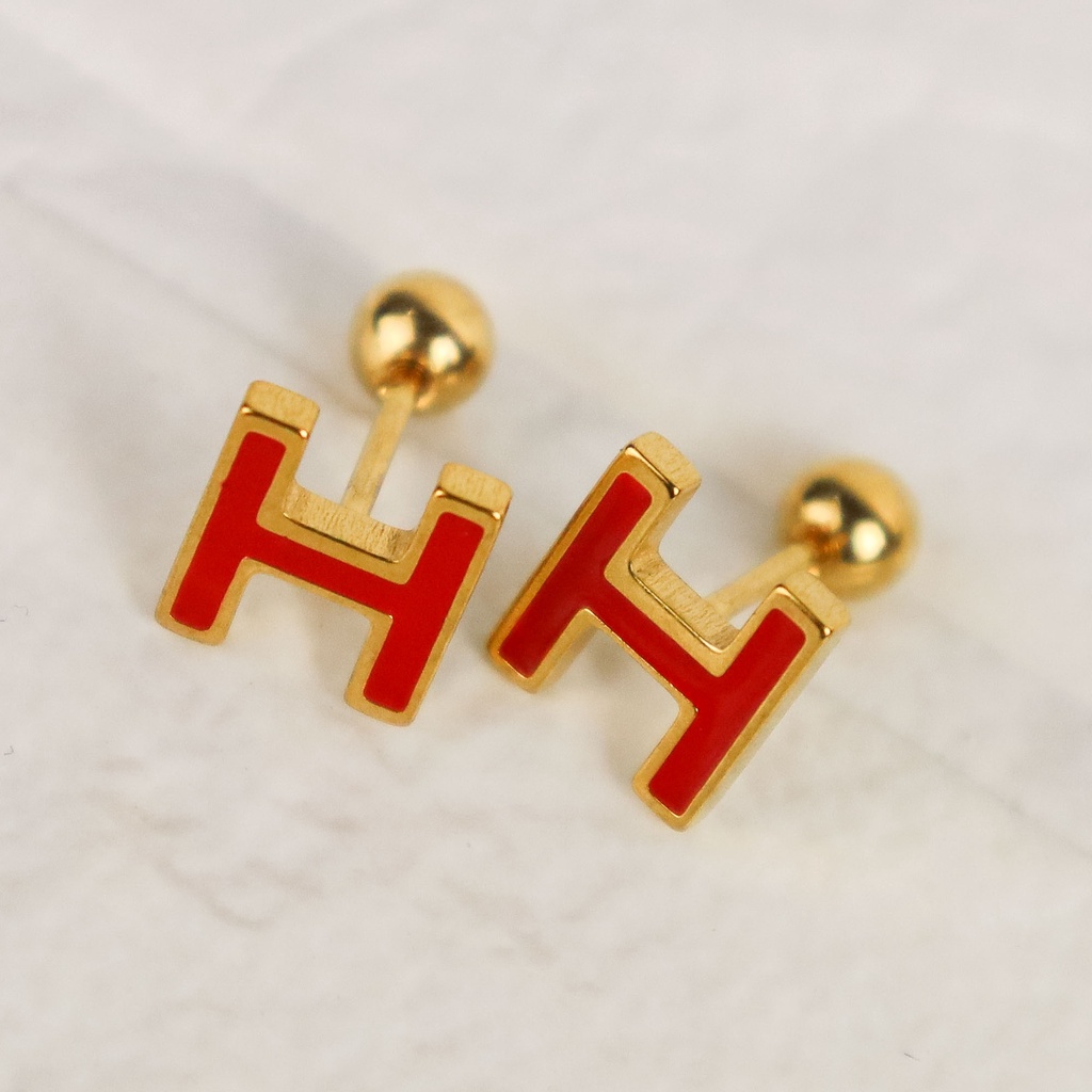 Anting BAUT H titanium anti karat korea fashion