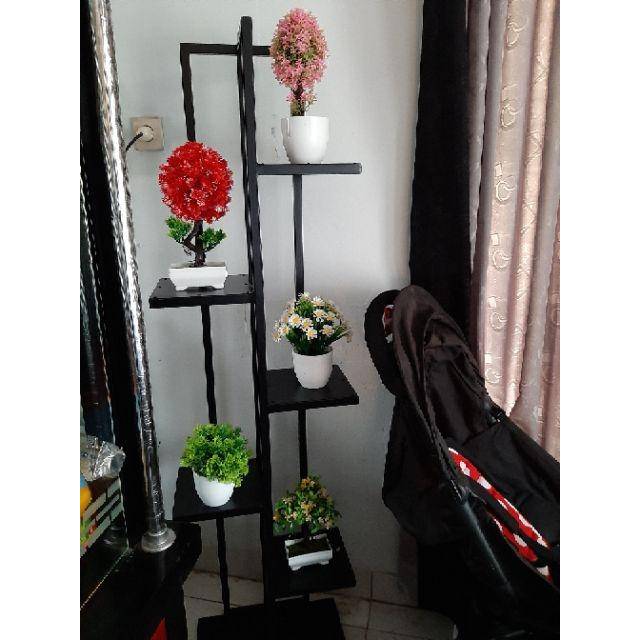 Rak Besi Unik pot bunga- Rak unik besi pot Bunga - Rak besi Tanaman Rak 5 Susun