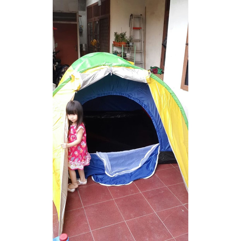 Termurah TENDA DOME DOUBLE LAYER / TENDA CAMPING / TENDA KEMPING 3 - 4 ORANG