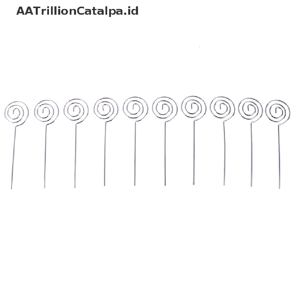 (AATrillionCatalpa) 10pcs Klip Holder Kartu Nama / Foto / Memo Bahan Metal