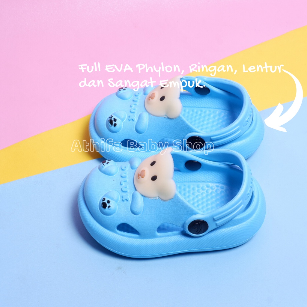 Sepatu Sandal Anak Perempuan Laki Karakter Baby Bear Usia 6 7 8 9 10 11 Bulan 1 2 3 Tahun Size 20-25 Sepatu Sendal Baim Gunung Karet Balita Prewalker Bayi Cowok Cewek -Dulux 378E-