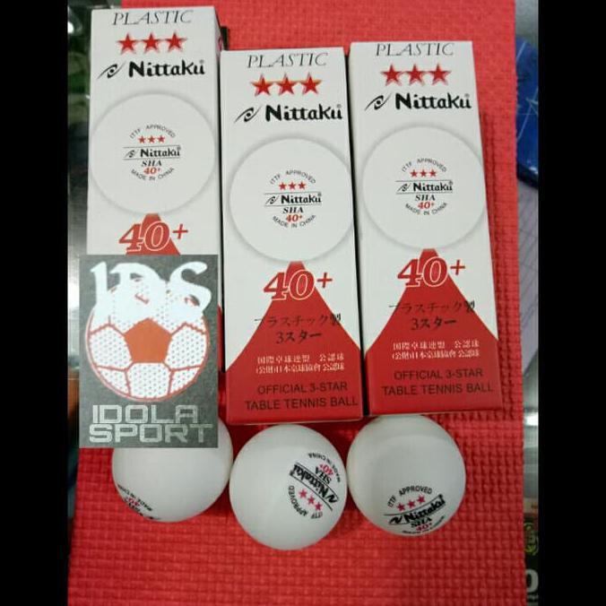 Sale Bola Pingpong Tenis Meja Nittaku Original Isi 3 Putih / Kuning Terbaru