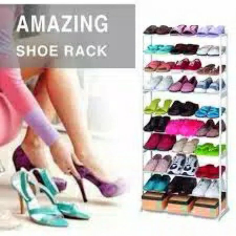 ZZ Rak Sepatu 10 Tingkat (30 Pasang Sepatu) | Shoe Rack Organizer Amazing | Laci Lemari Wadah Sandal