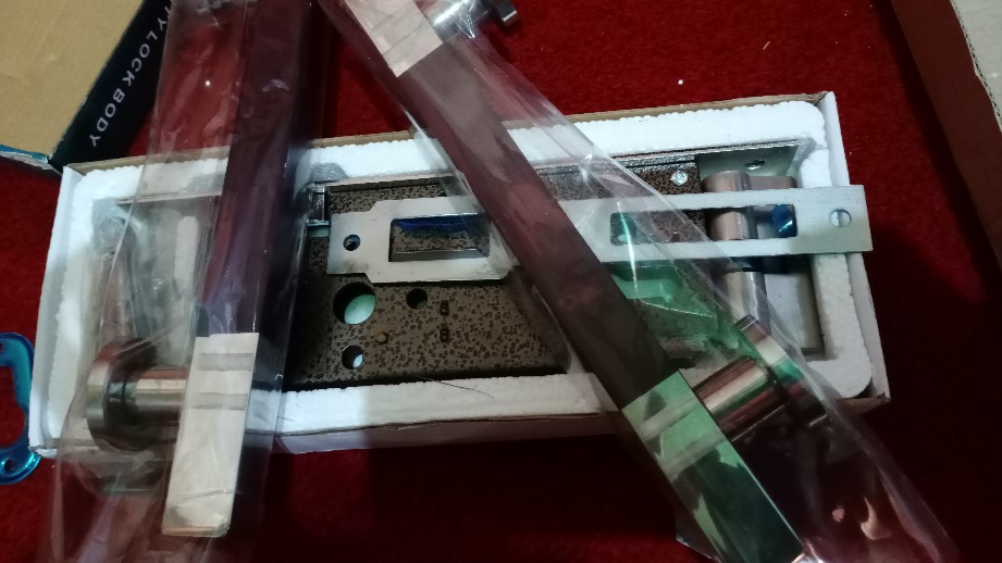 Handle Pintu Rumah Stainles Dof 25 Cm Kotak Mahoni Kayu Tarikan Pintu Gagang Pintu Kunci Pintu Maron