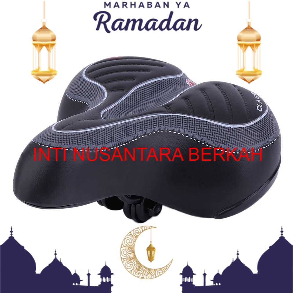 Sadel Sepeda empuk lebar besar Shock Absorption