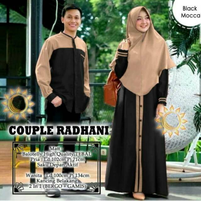 Gamis Couple Radhani Balotelli Bahan Lembut dan Adem