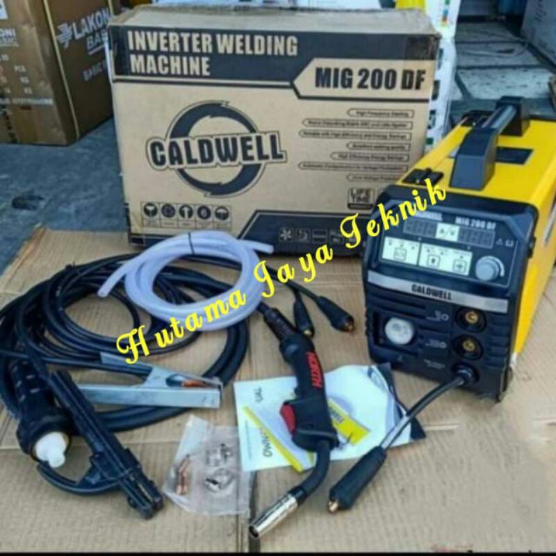 Inverter Mesin Las Caldwell MIG MAG 200 DF - Digital Function Tanpa Gas Co Gasless 220 A 1 PH 220 V 