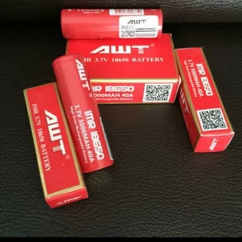 BATERAI VAPE VAPOR AWT 18650 RED 3000MAH