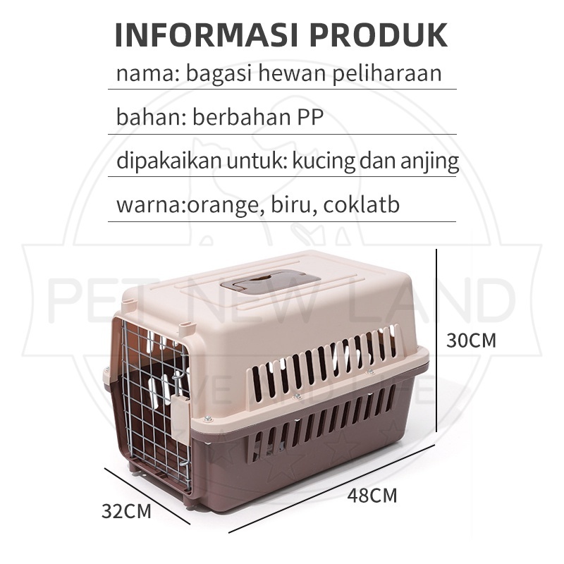 Tas Kucing Pet Cargo Kandang Anjing Kelinci Tas Travel Perlengkapan Hewan Peliharaan