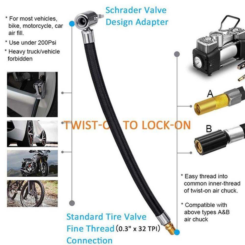 Lanfy Selang Inflator Angin Ban Mobil Motor High pressure Tube Sambungan Tabung Inflator Sepeda