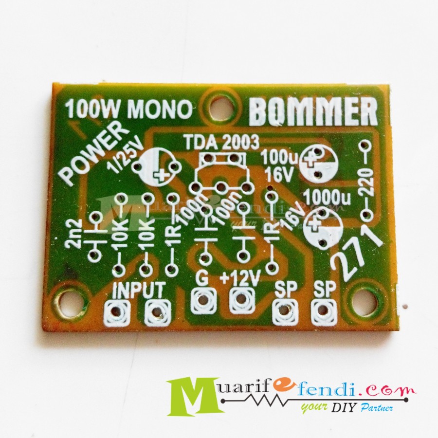 PCB Power Amplifier 100Watt ic tda2003 2004 BOMMER 271