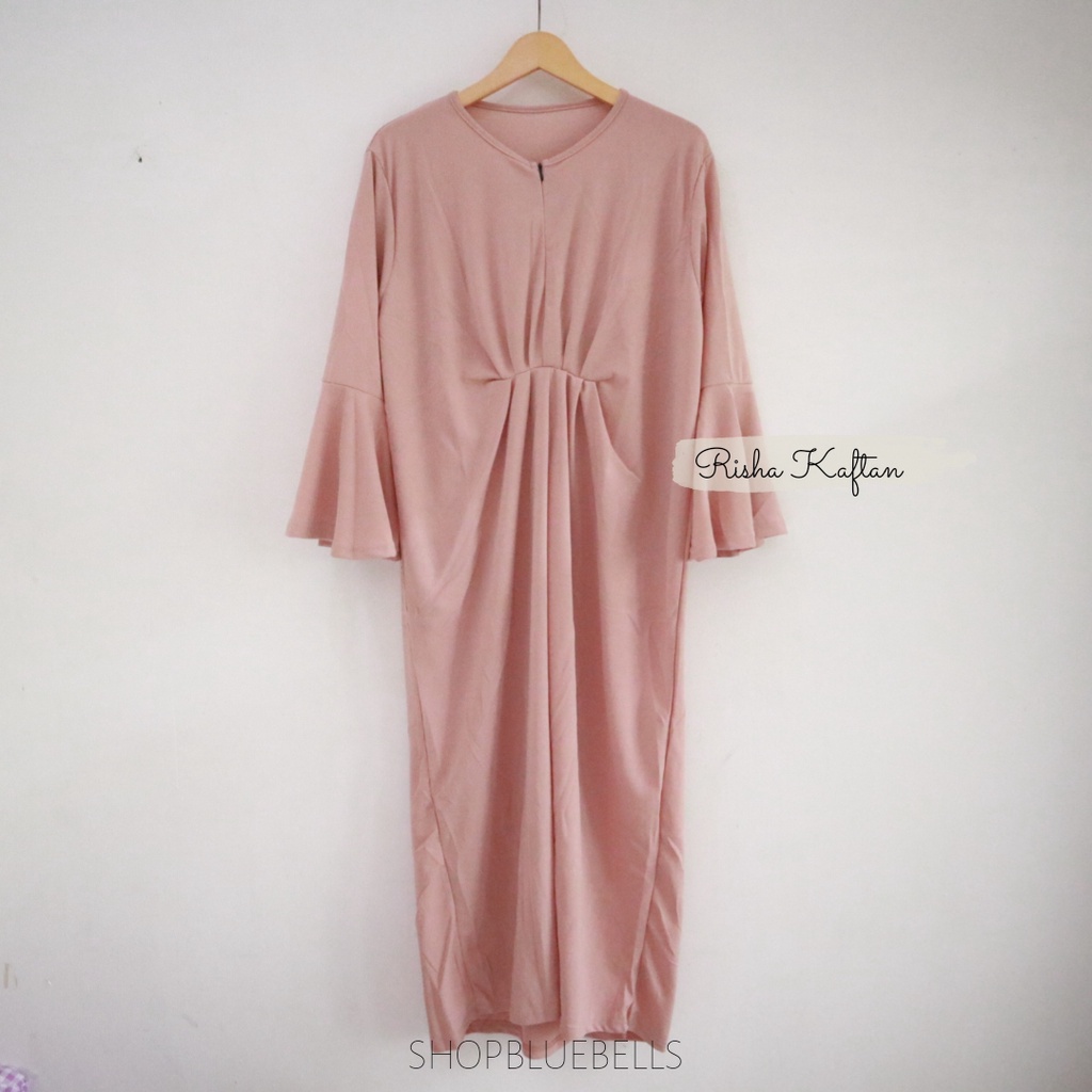 Risha Kaftan - Pastel Dress Muslim Maxi Kerut