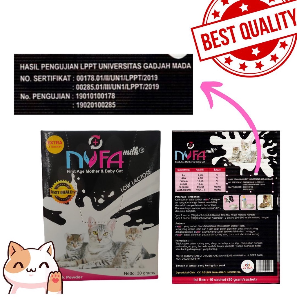 Susu Kucing NUFA untuk Mother and Baby 10 free 1 (1 BOX)