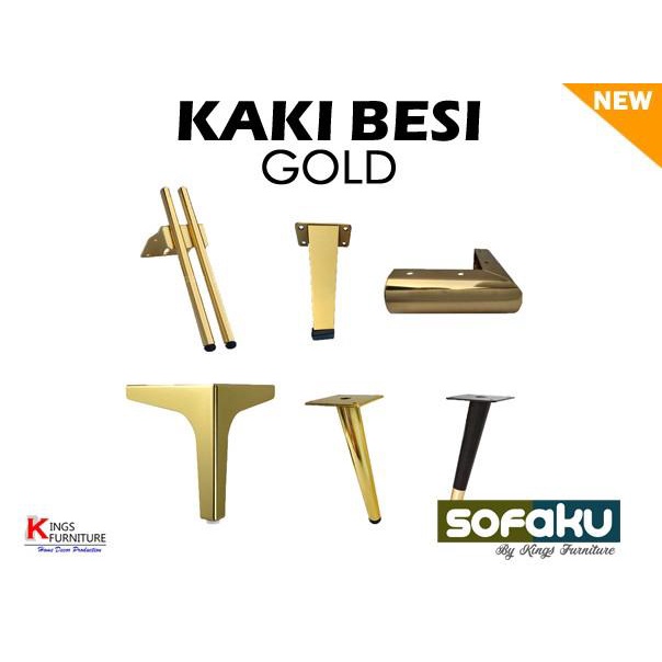 Sofa | Kaki Sofa Besi Gold - Kaki Emas Mewah - Sofa Leg Gold