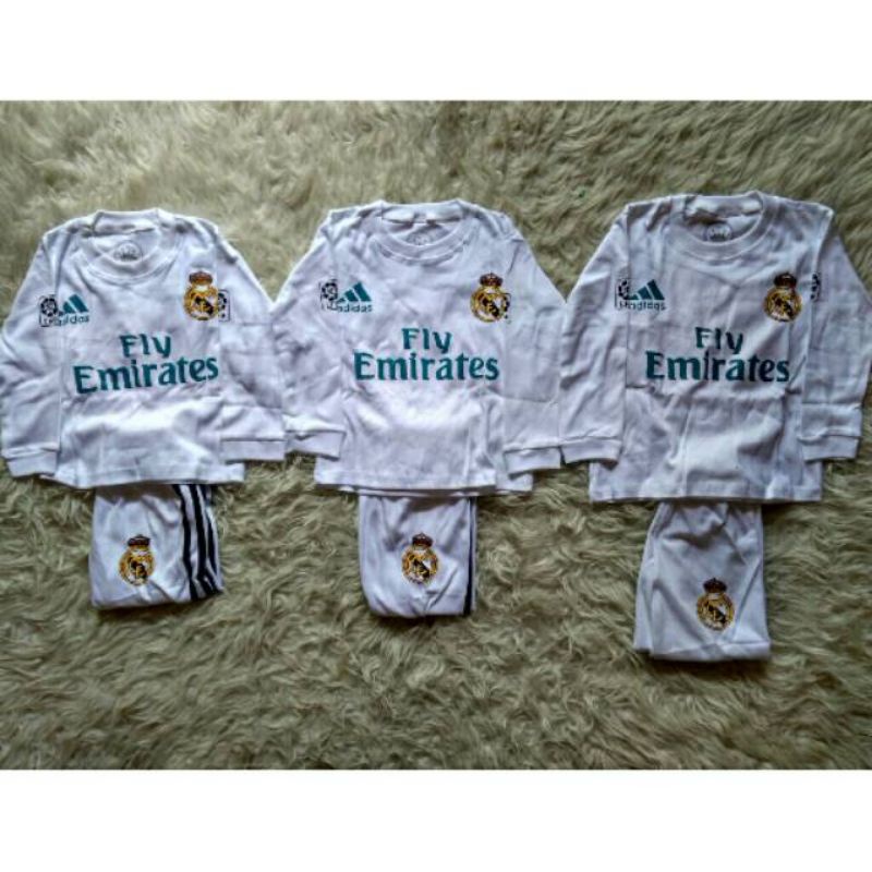 Piyama Anak Real Madrid Fly Emirates Baju Tidur Anak