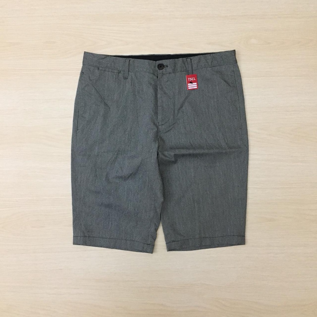 giordano celana pendek pria murah warna abu ke hitam dark grey brand original impor ukuran 31 32 mod