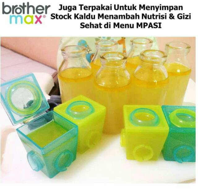 BROTHER MAX WEANING POTS 1ST STAGE 2ND STAGE - BABY FOOD CUBE - WADAH MAKANAN BAYI