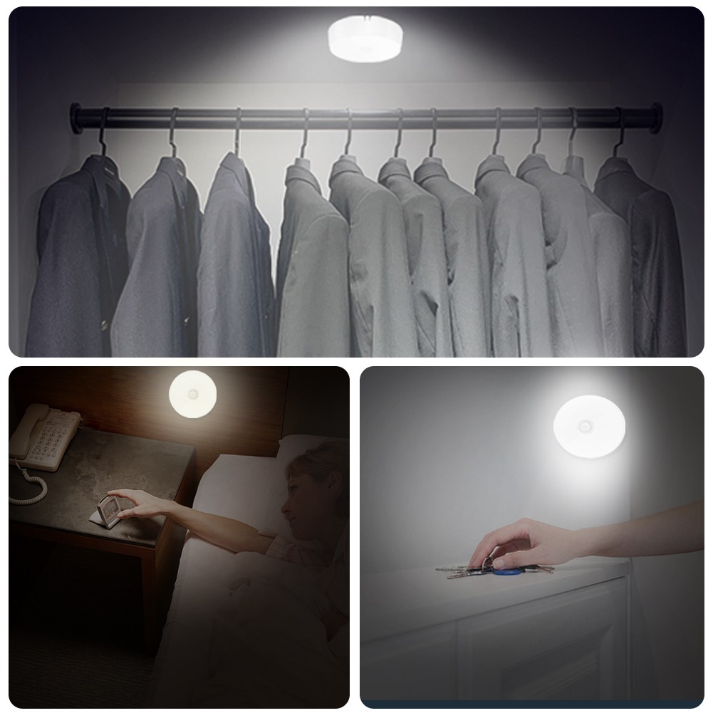 Lampu Malam Led Usb Rechargeable Hemat Energi Dengan Sensor Gerak Untuk Kamar Tidur / Toilet / Tangga