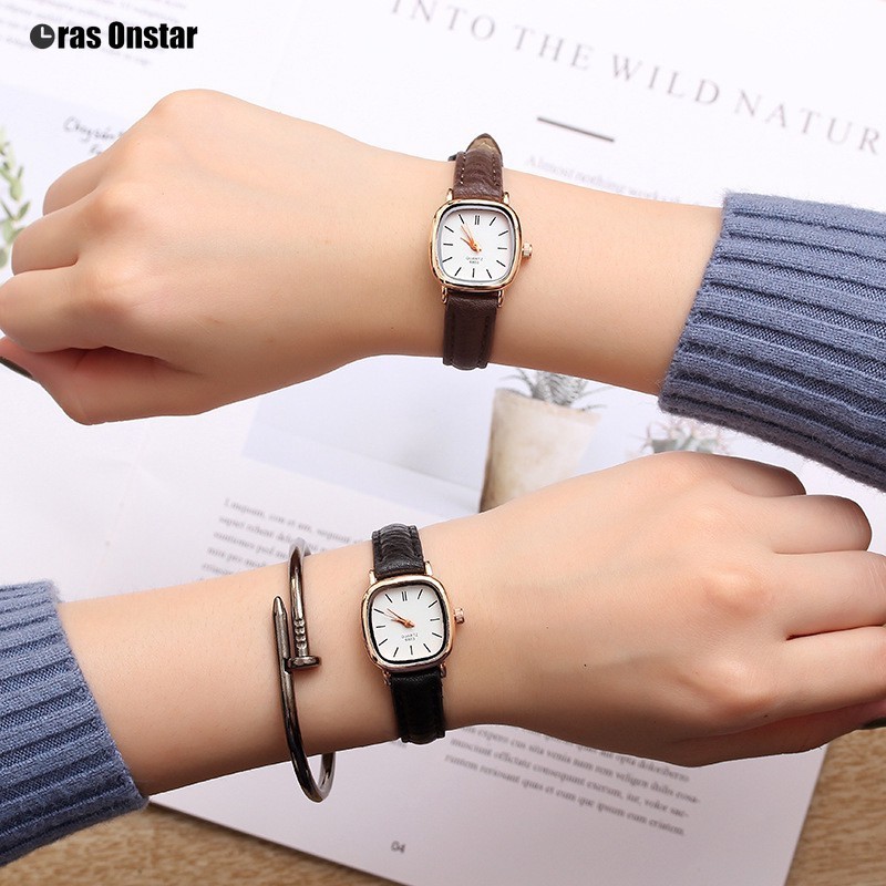 Jam Tangan Wanita Gaya Retro Untuk Bisnis Tahan Air Jam Tangan Couple Ultra-tipis Analog 1pc COD-1