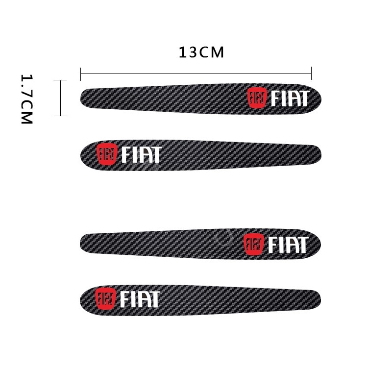 4 / 8pcs Stiker Pelindung Handle Pintu Mobil Bahan Carbon Fiber Untuk Fiat Uno Toro 500 Bravo Punto Palio Argo Stilo Strada Mobi