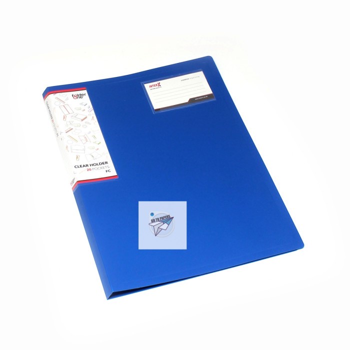 

Folder One Clear Holder 20 Lembar Folio - Biru - Pcs