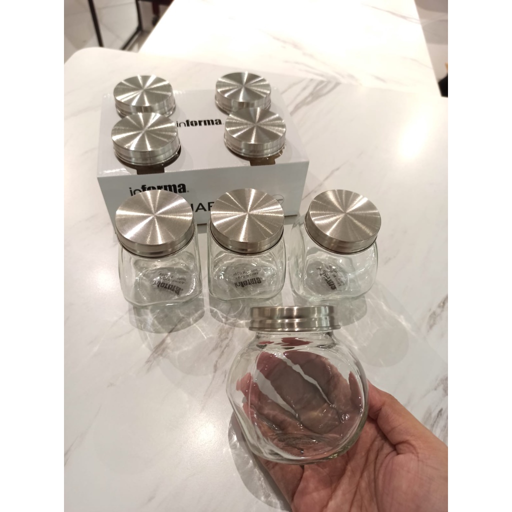 Toples kaca Tempat Bumbu Susu Gula Kopi Teh Serbaguna