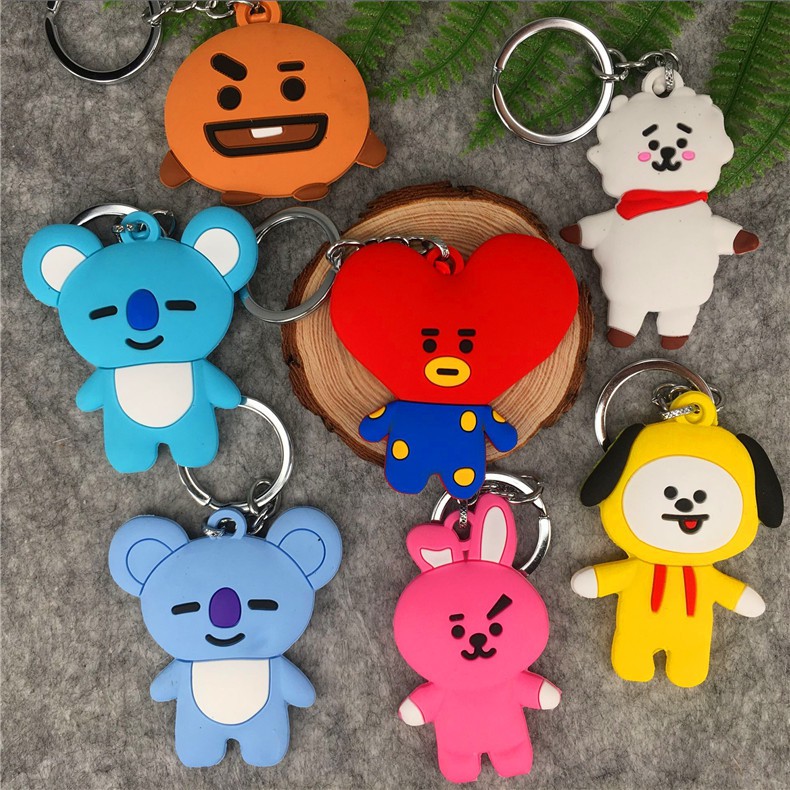 GANTUNGAN KUNCI BT21 BTS TIPIS GEPENG BESAR LUCU / GANTUNGAN KUNCI BTS BT21 / GANTUNGAN BTS BT21