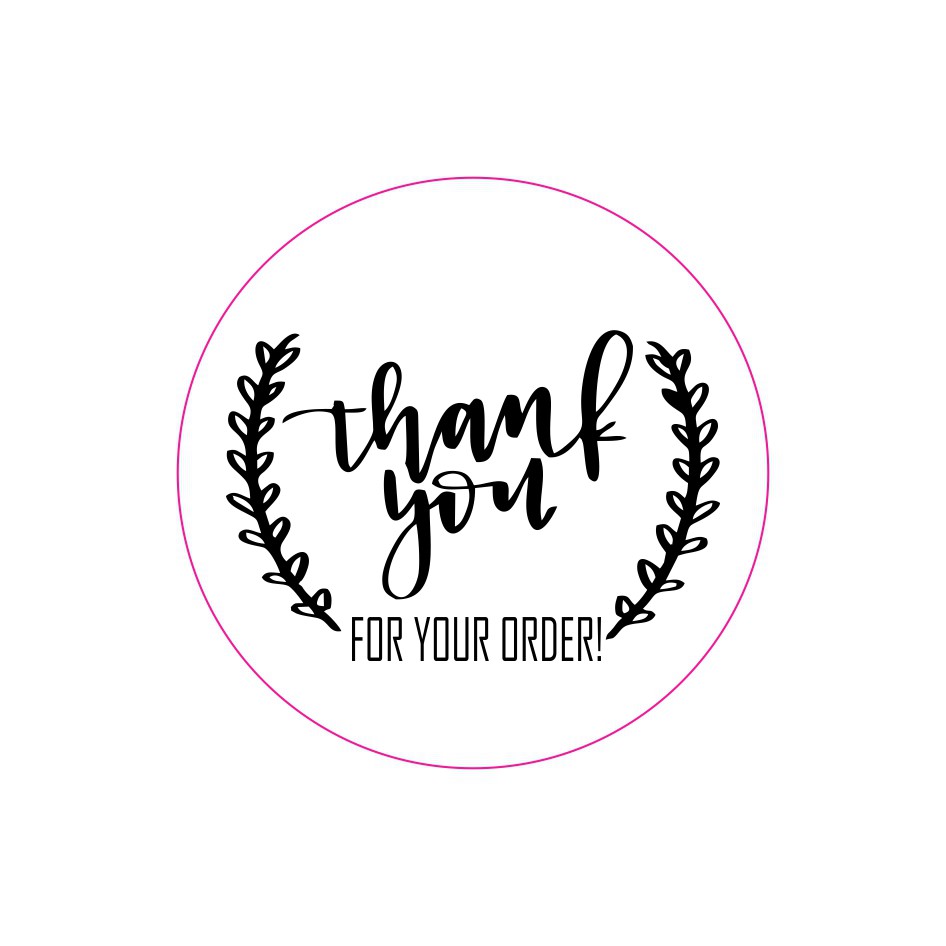 

Sticker THANK YOU (TY-021) label Toko Olshop Packaging print & cut (1 SET ISI 100 PCS)