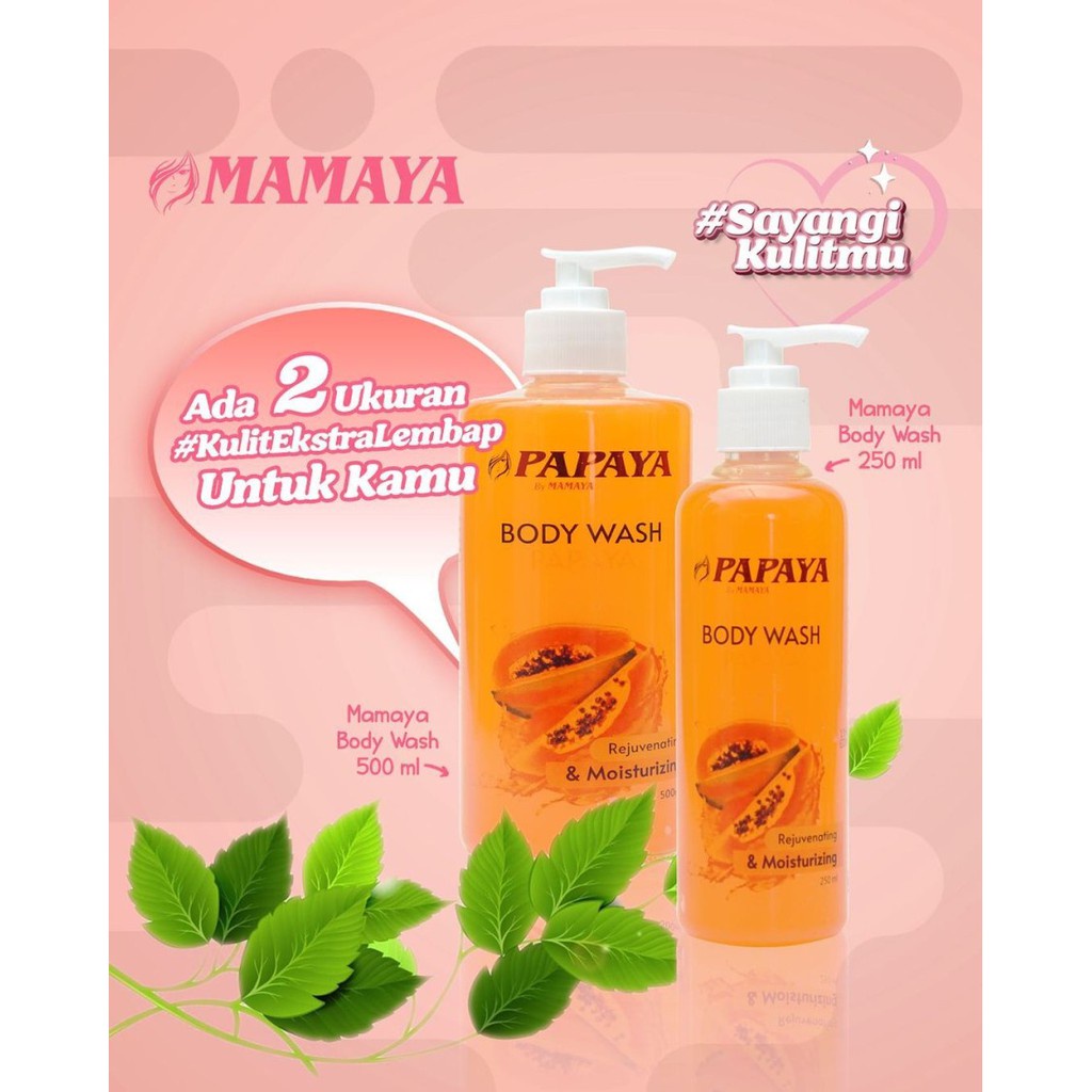 CS1 MAMAYA Sabun Papaya Body Wash 250ml | 500ml (✔️BPOM) Papaya Body Wash