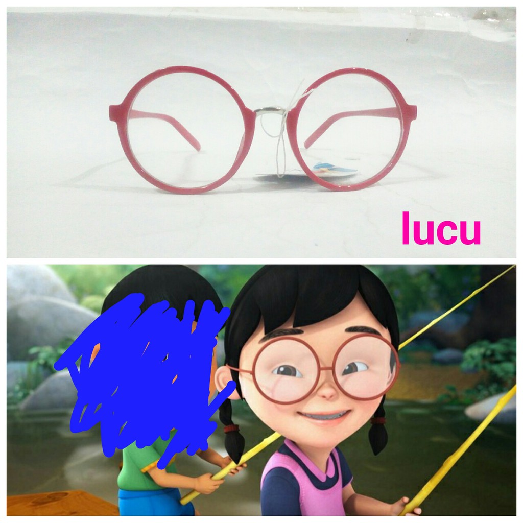 Kacamata Anak Model Xiao Mei Mei Upin Ipin Lucu Murah Fashion Unik