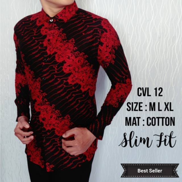 CBL594 KEMEJA BATIK PRIA SLIM FIT MEWAH LINABATIKDISTRO UNIK BAJU BATIK PRIA BEST SELLER