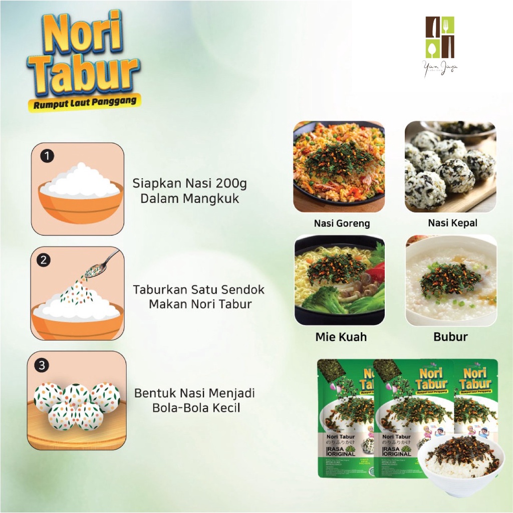 Nori Tabur Rumput Laut Panggang 60GR Rasa Original / Pedas / Sapi Panggang/BBQ/SEAFOOD