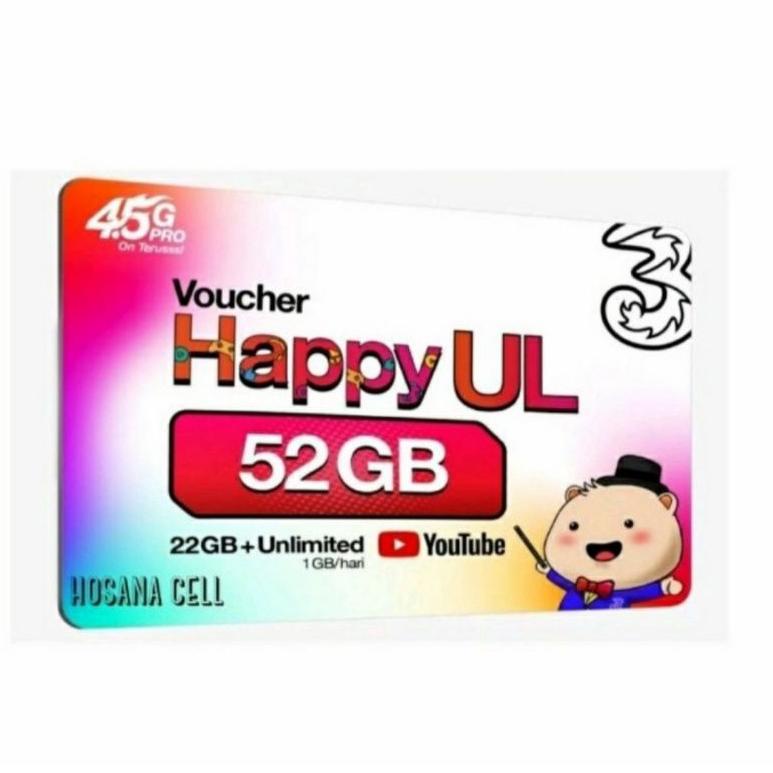 Terbatas KBS0P (Tablet) Tri Happy UL 52GB FC 72 Big Sale