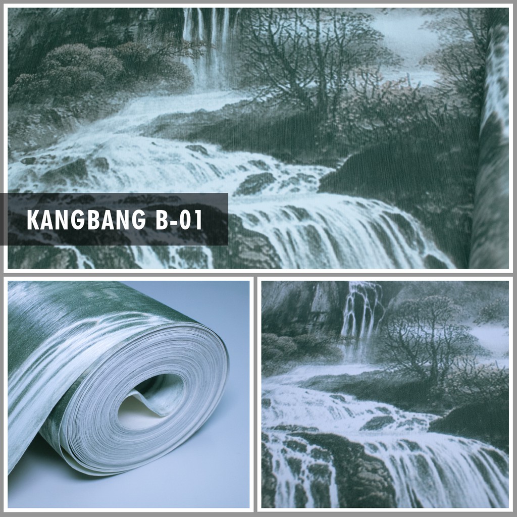 WALLPAPER DINDING MOTIF PEMDANGAN BERTEKSTUR TIMBUL
