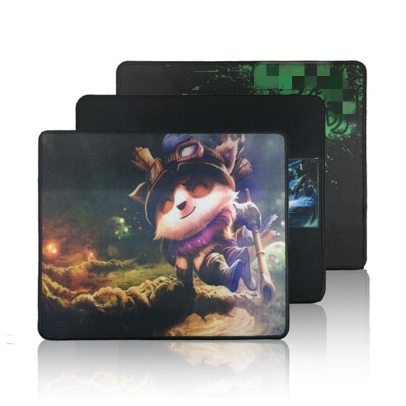 Kain tahan air jahitan 250*300*3mm mouse pad, tepian benang berwarna lembut dan kain halus yang tahan lama alas mouse