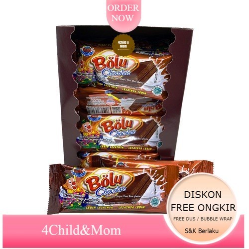 

Bolu Coklat Strawberry Snack Cemilan Makanan Ringan 240gr