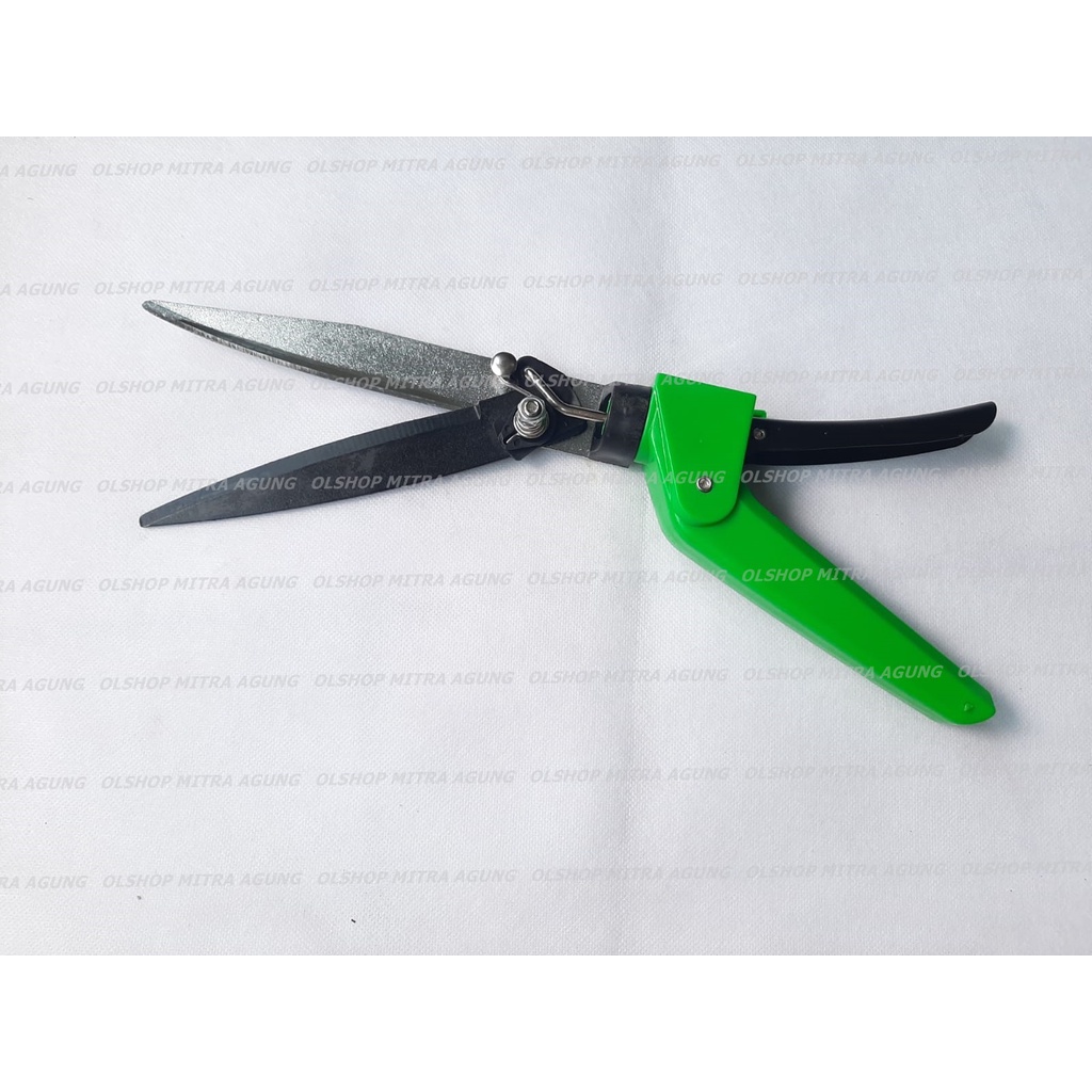 OLS Gunting Rumput Taman Tanaman Swivel Blade Grass Shears 335mm Gunting Rumput 3 Posisi Lawn Shear Three Direction