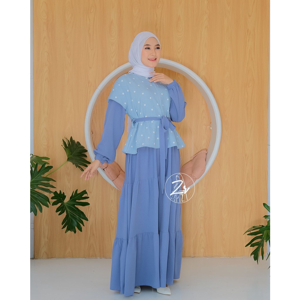 Gamis AULIA dan KAYLA BY ZIRA bordir asli LD 110 muslim maxi dress lebaran baju muslimah ootd fashion etnik motif  busui hamil kuliah pengajian